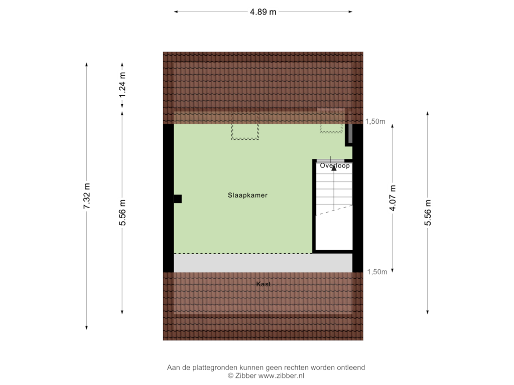 Bekijk plattegrond van Tweede verdieping van Hoolstraat 26