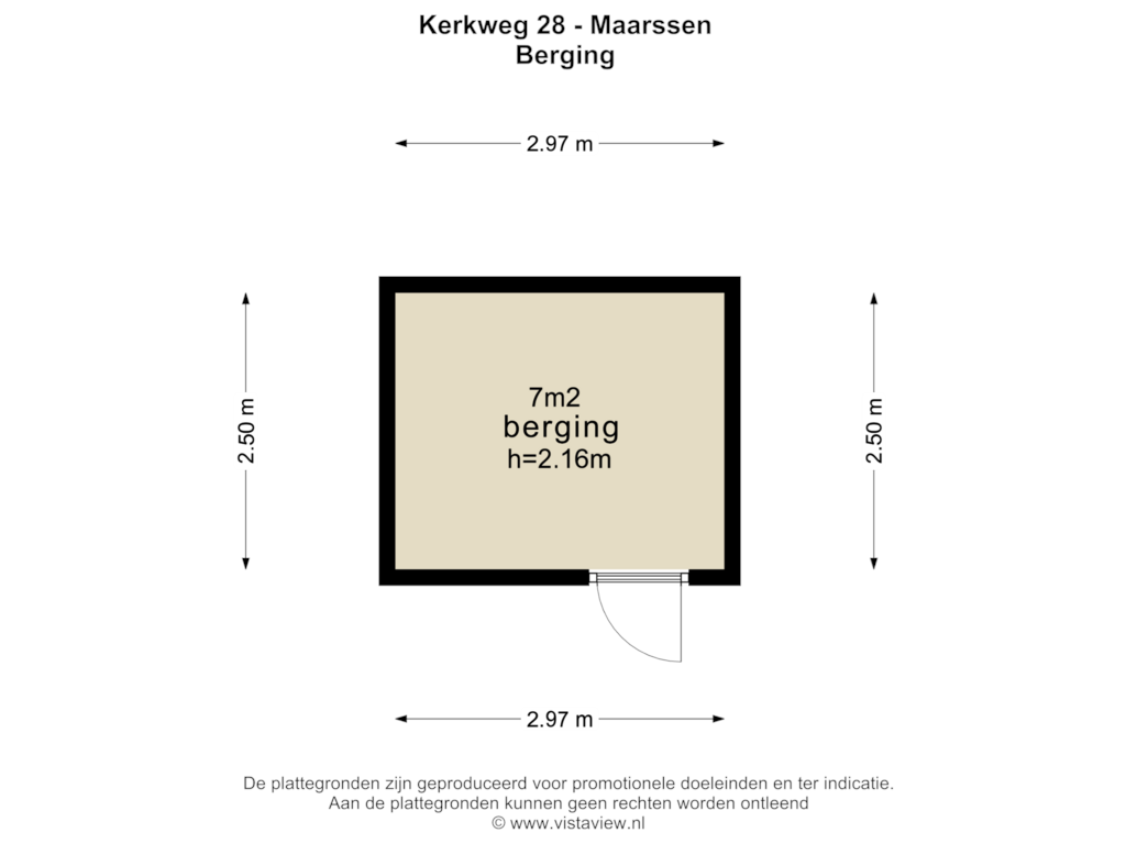 View floorplan of BERGING of Kerkweg 28