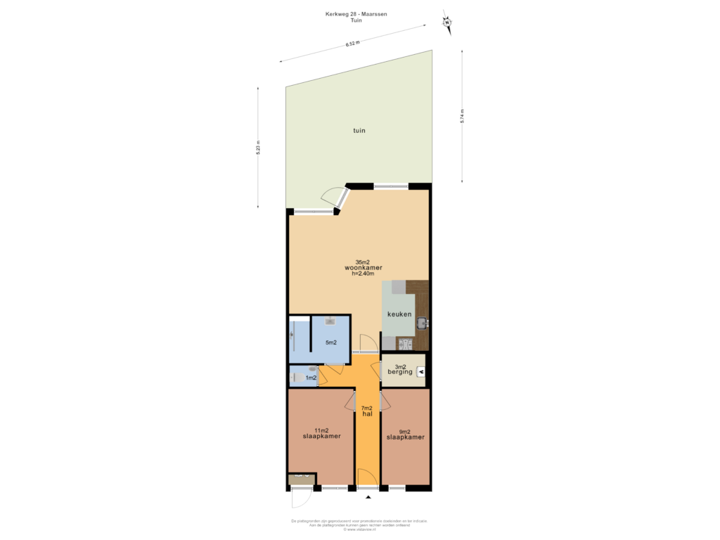 View floorplan of TUIN of Kerkweg 28