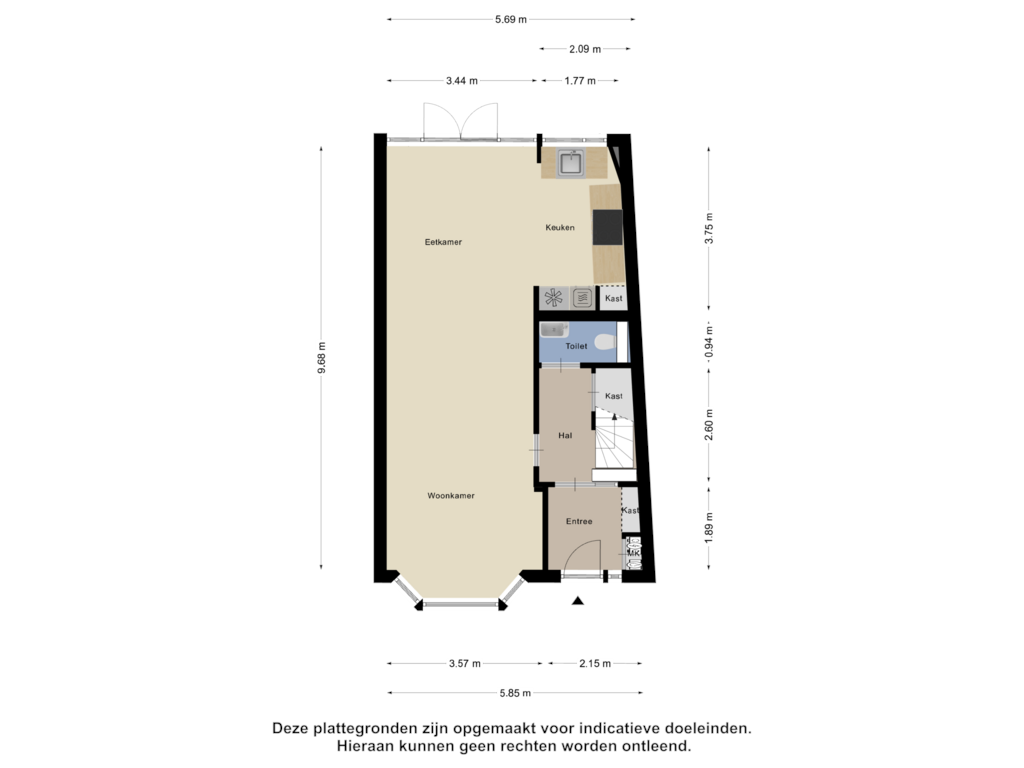 Bekijk plattegrond van Begane Grond van Kennemersingel 26