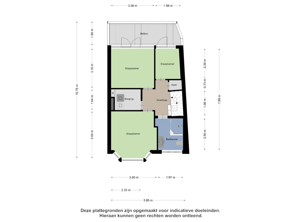 Bekijk plattegrond van Eerste Verdieping van Kennemersingel 26