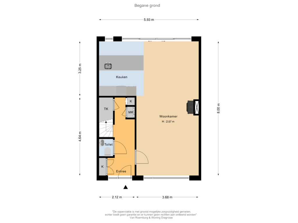 Bekijk plattegrond van Begane grond van Arthur van Schendellaan 24