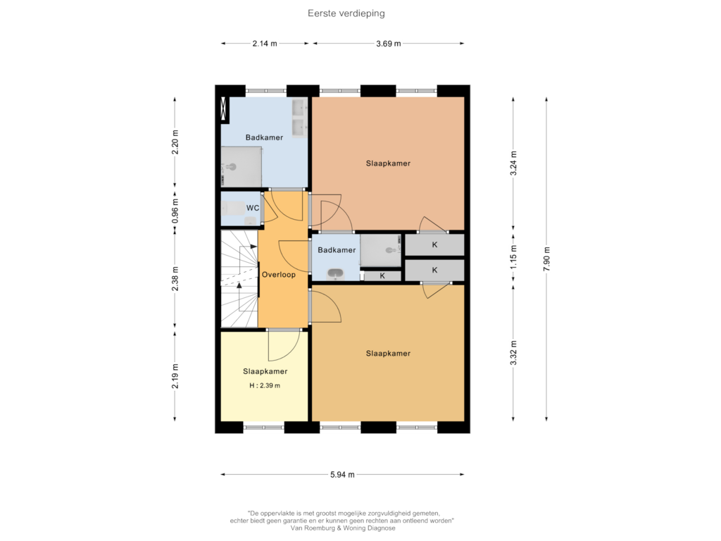 Bekijk plattegrond van Eerste verdieping van Arthur van Schendellaan 24