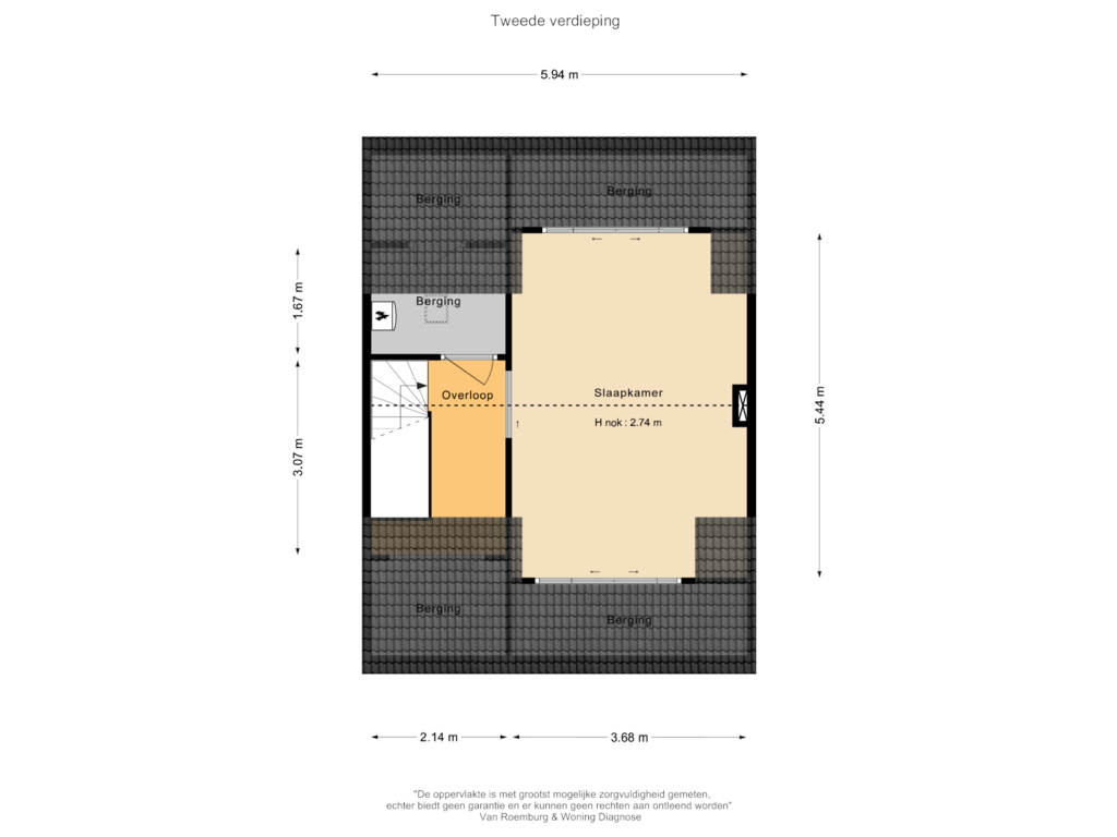 Bekijk plattegrond van Tweede verdieping van Arthur van Schendellaan 24