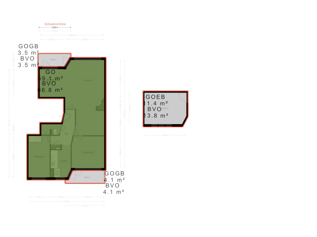 Bekijk plattegrond van NEN plattegrond van Baetostraat 4-3