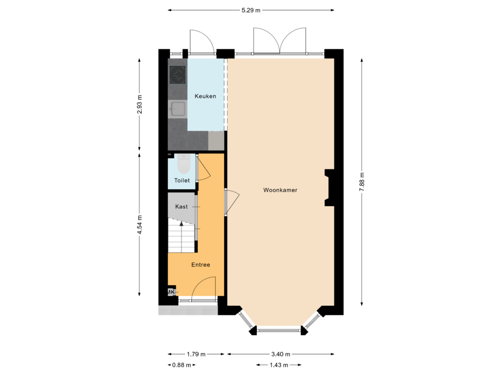 Bekijk plattegrond van Begane grond van Anemoonstraat 85