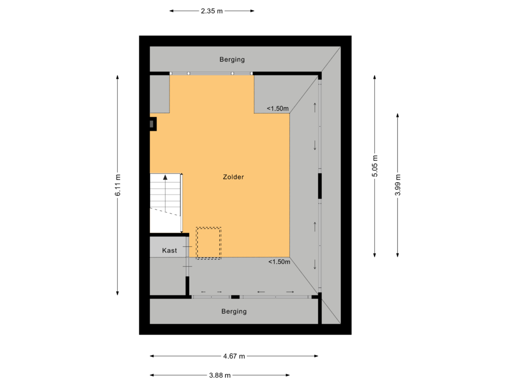 Bekijk plattegrond van Tweede verdieping van Anemoonstraat 85