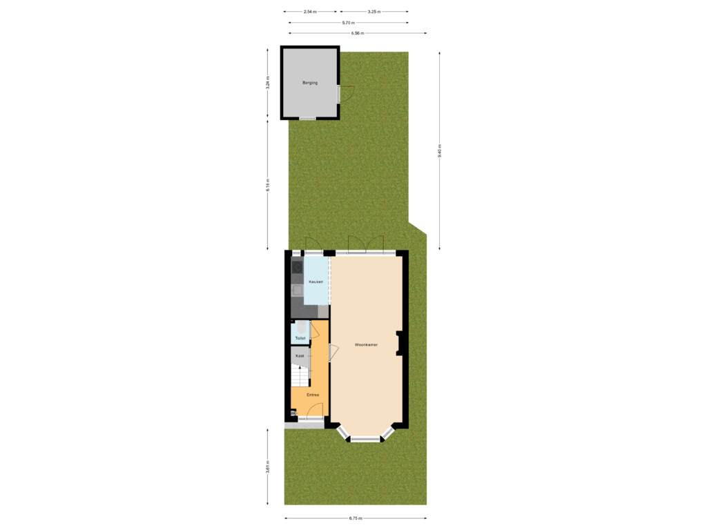 Bekijk plattegrond van Situatie van Anemoonstraat 85