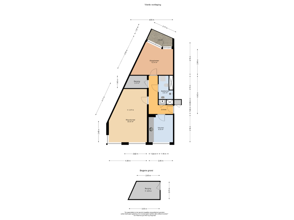 Bekijk plattegrond van Vierde verdieping van Muntendamstraat 84