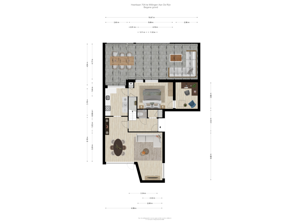 Bekijk plattegrond van Begane grond van Heerbaan 70-A