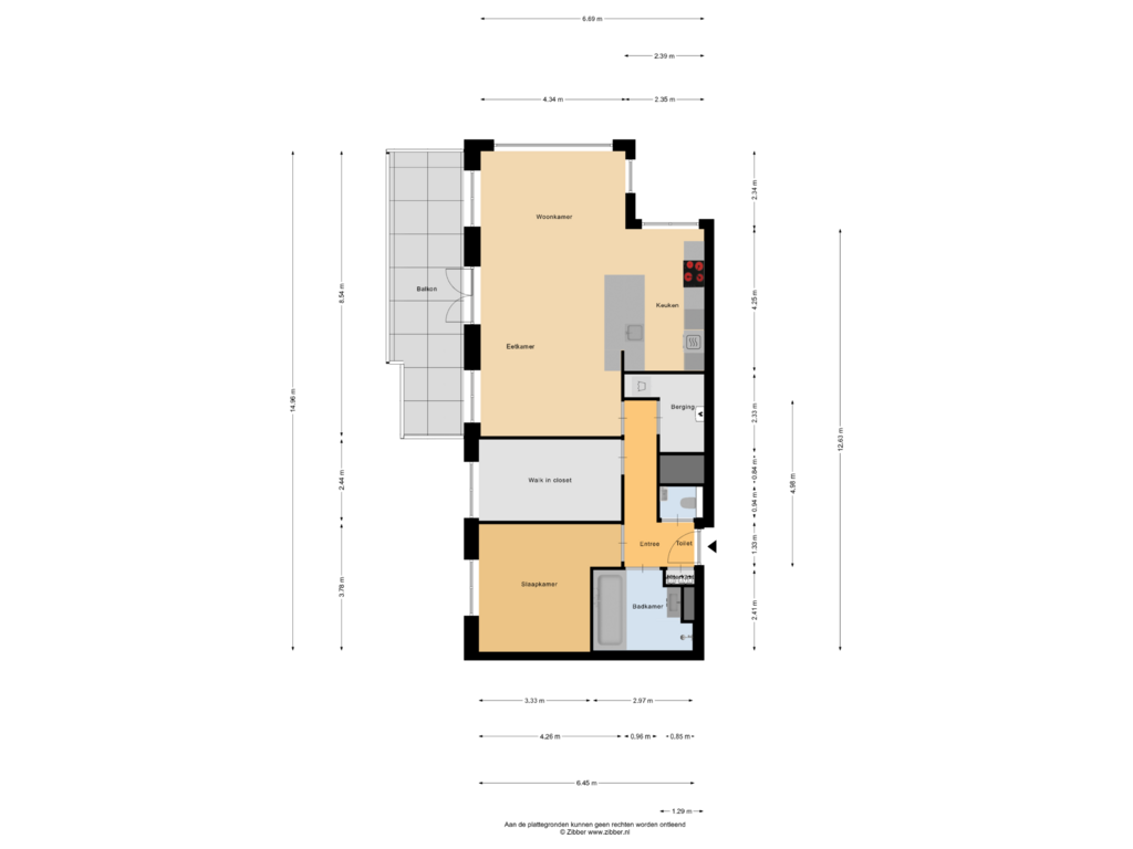 Bekijk plattegrond van Appartement van Willemspoort 72