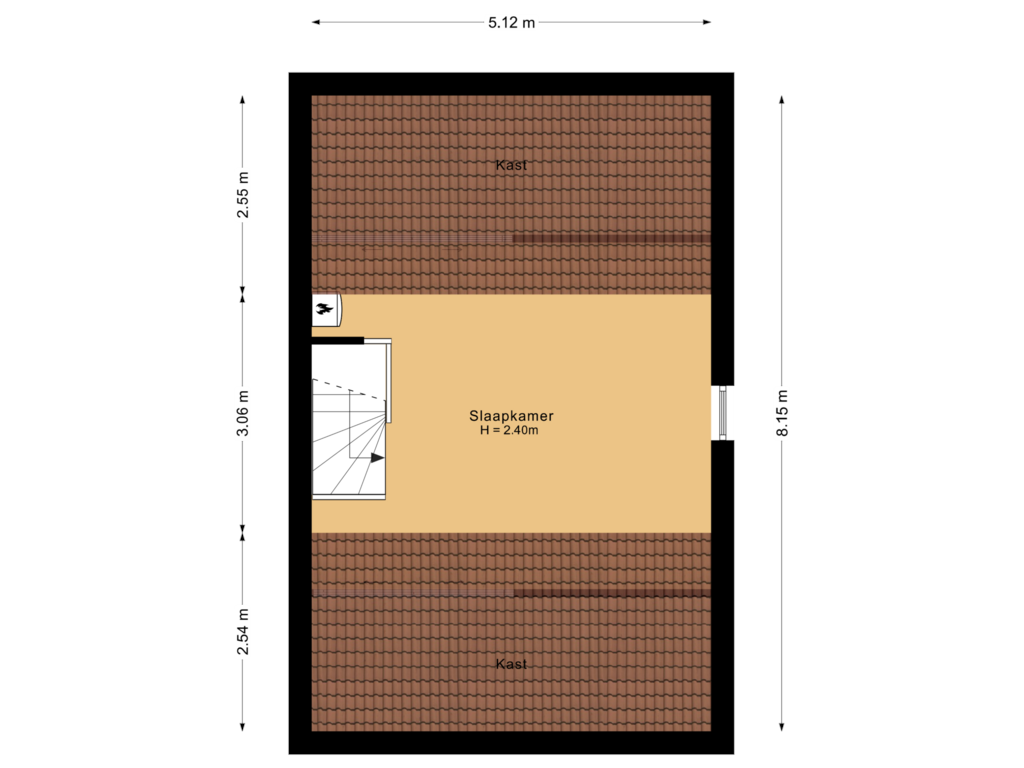 Bekijk plattegrond van Tweede verdieping van Hoogakker 43