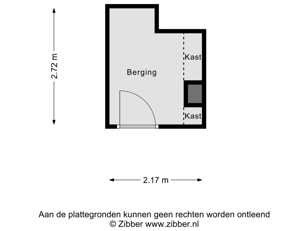 Bekijk plattegrond van Berging van Willemspoort 72