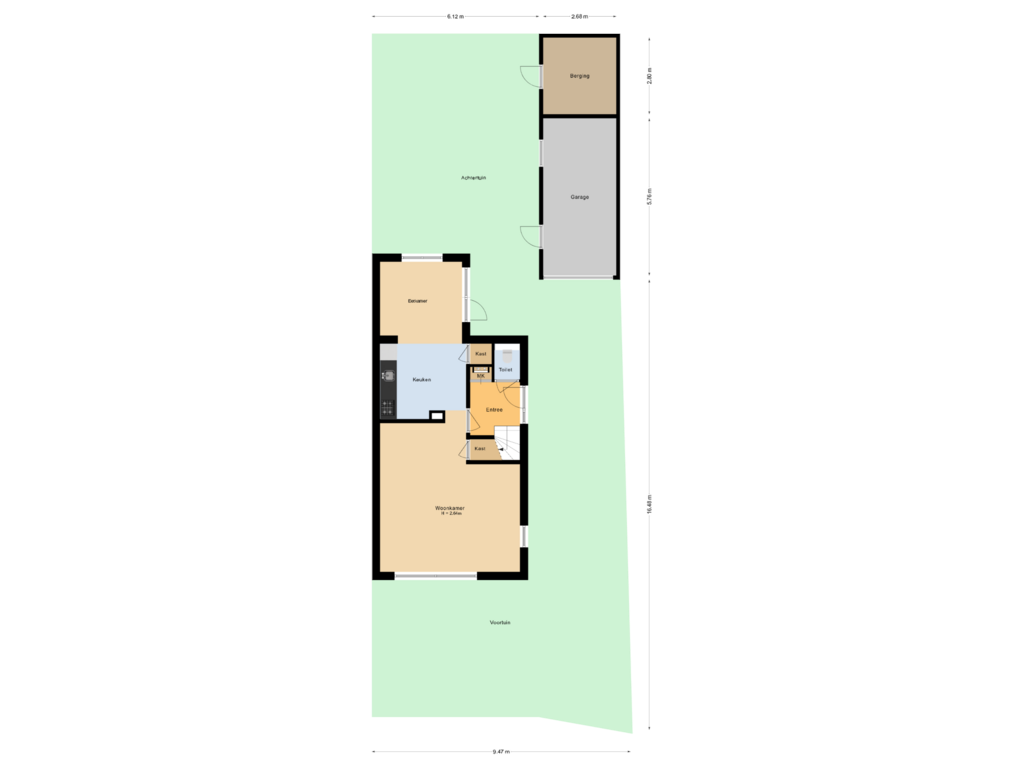 Bekijk plattegrond van Situatie van Hoogakker 43