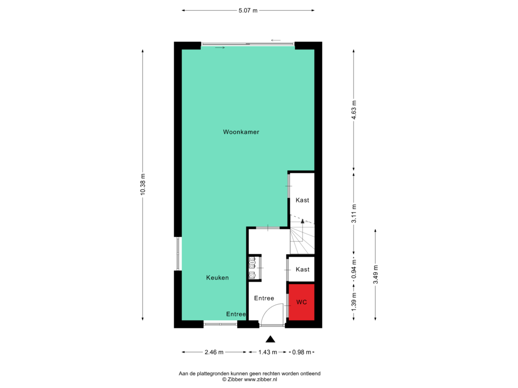 View floorplan of Begane grond of De kas 9