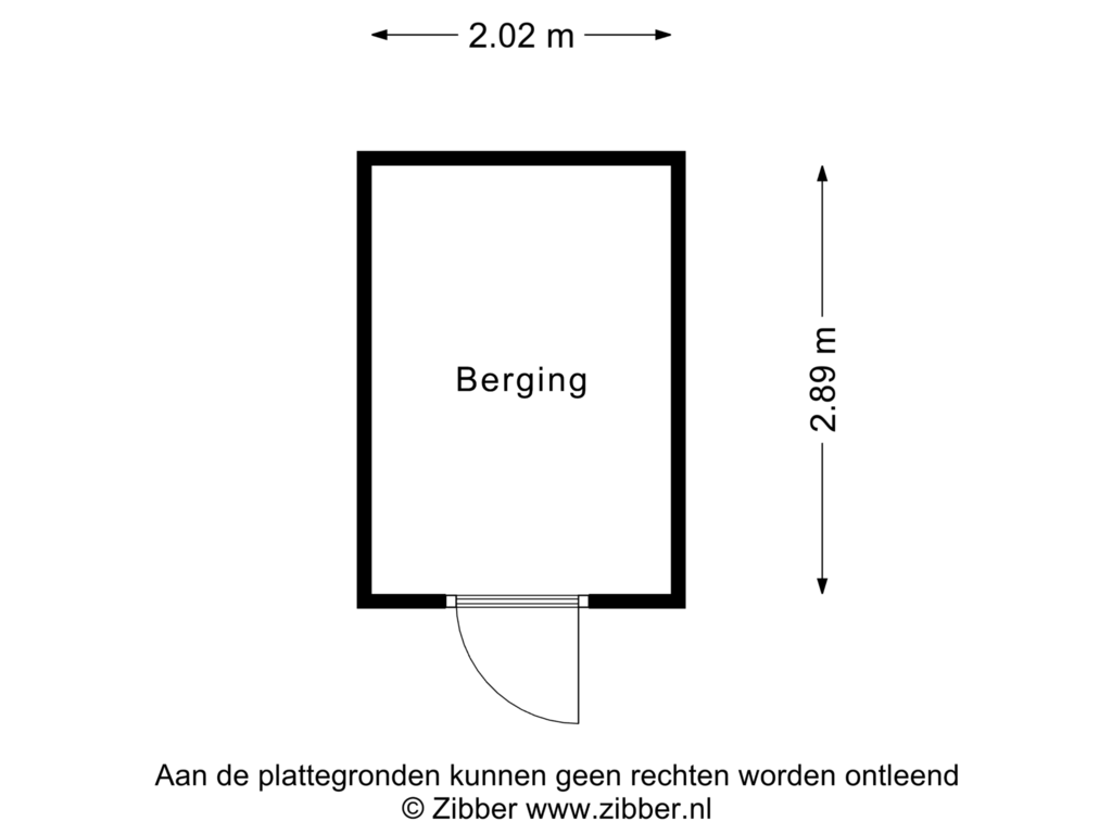 View floorplan of Berging of De kas 9