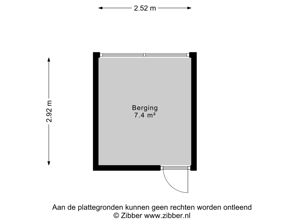 View floorplan of Berging of Schrijverspark 179