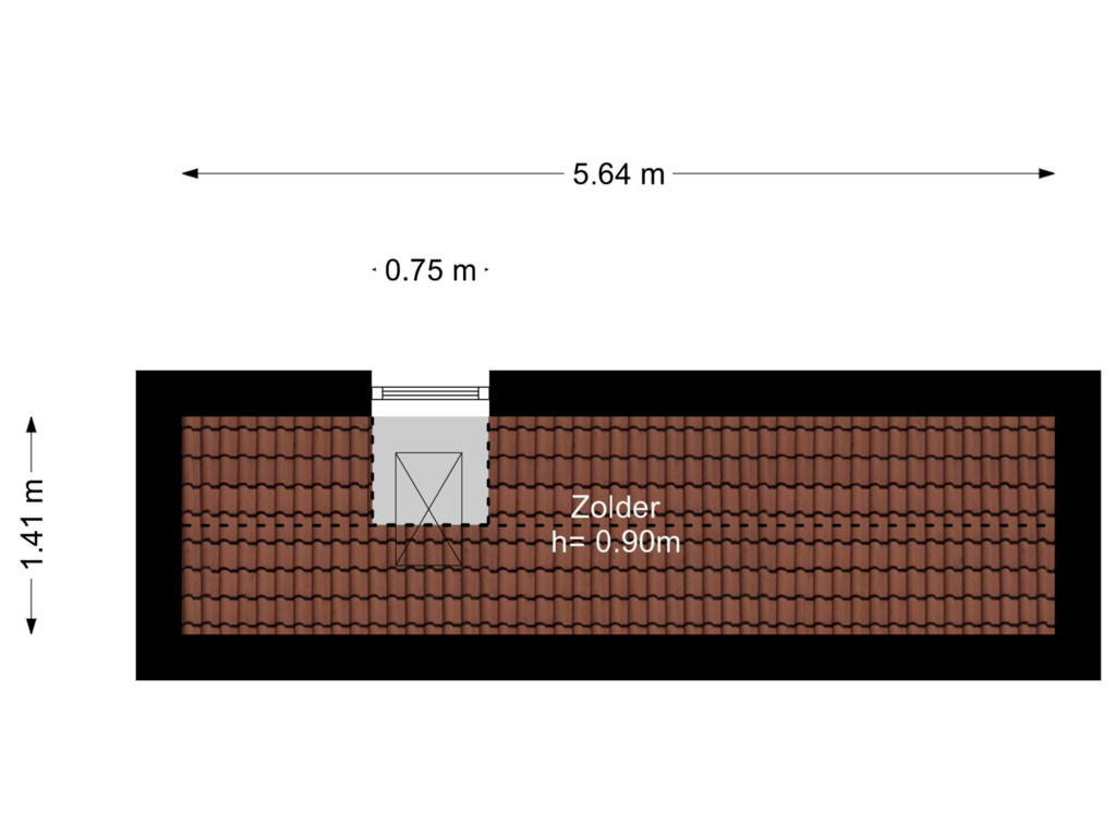 Bekijk plattegrond van Zolder van Richard Holstraat 97