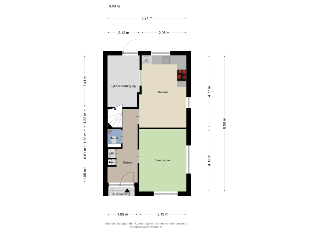 Bekijk plattegrond van Begane Grond van Grasmier 20