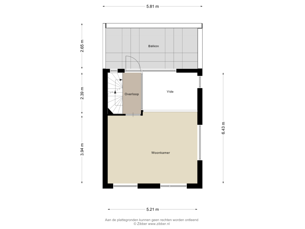 Bekijk plattegrond van Eerste Verdieping van Grasmier 20