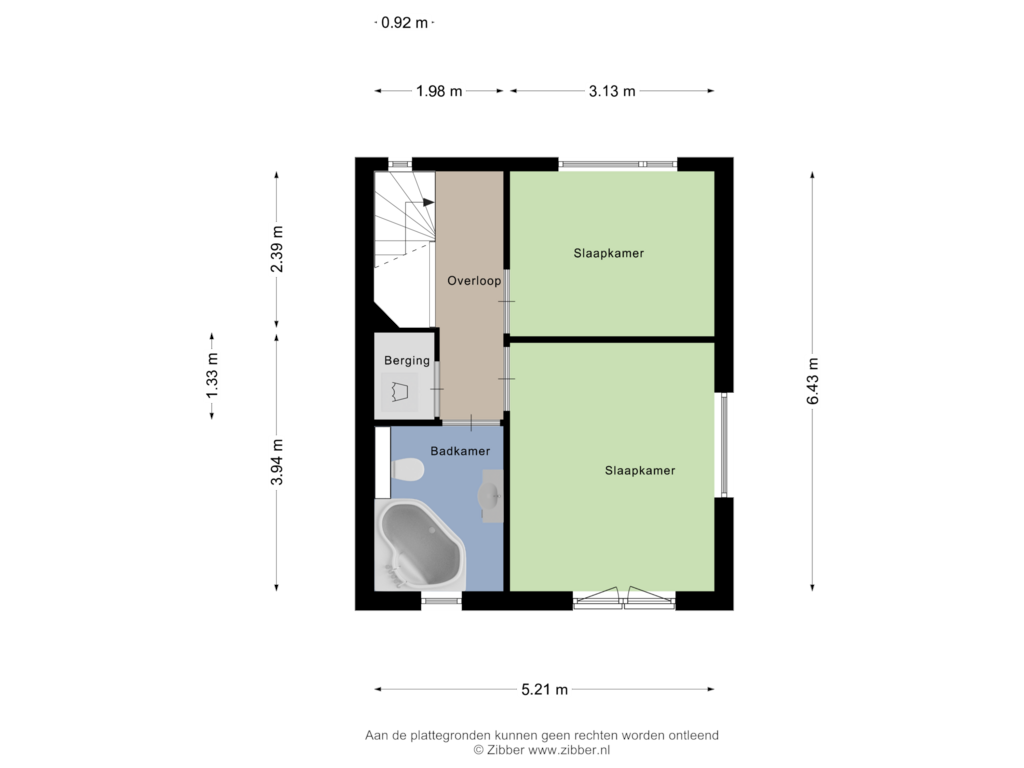 Bekijk plattegrond van Tweede Verdieping van Grasmier 20