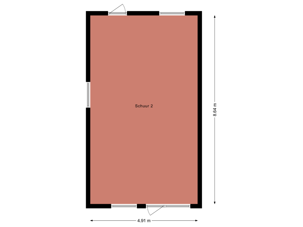 Bekijk plattegrond van Schuur 2 van Capelseweg 154