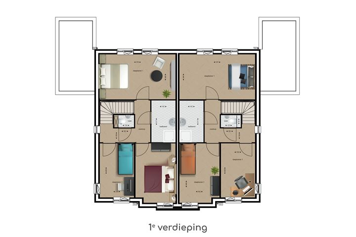 Bekijk foto 6 van 2-onder-1-kapwoningen (Bouwnr. 11)