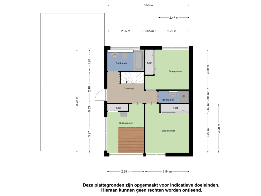 Bekijk plattegrond van Eerste Verdieping van Driek van Erpstraat 6-B