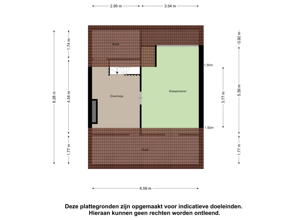 Bekijk plattegrond van Tweede Verdieping van Driek van Erpstraat 6-B