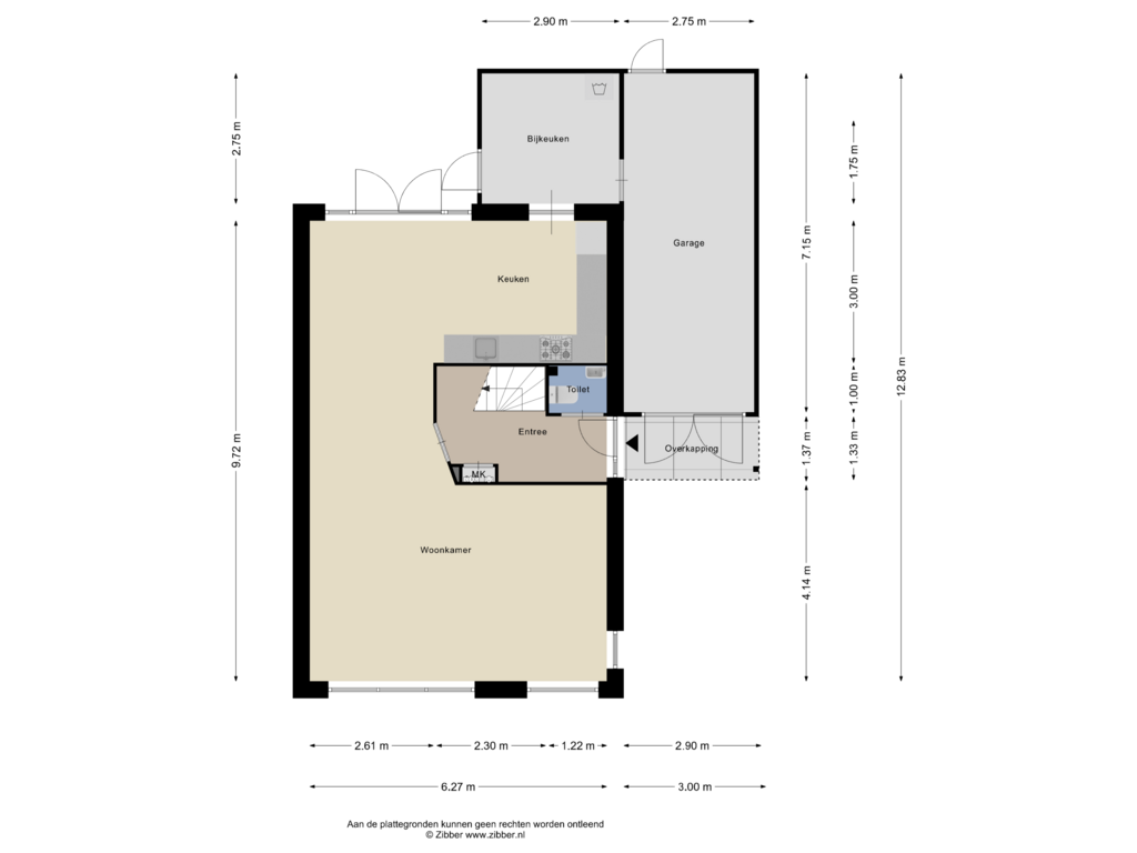 View floorplan of Begane grond of Weegbrug 6