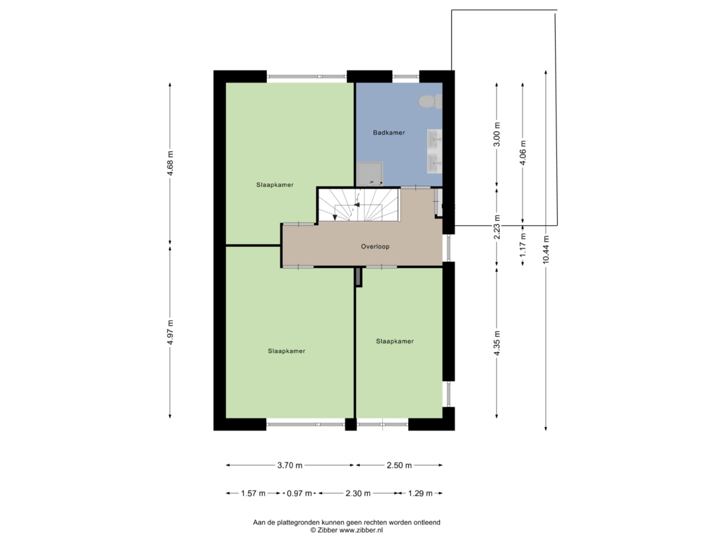 View floorplan of Eerste verdieping of Weegbrug 6