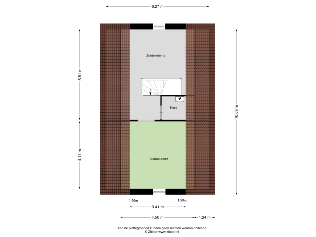 View floorplan of Tweede verdieping of Weegbrug 6