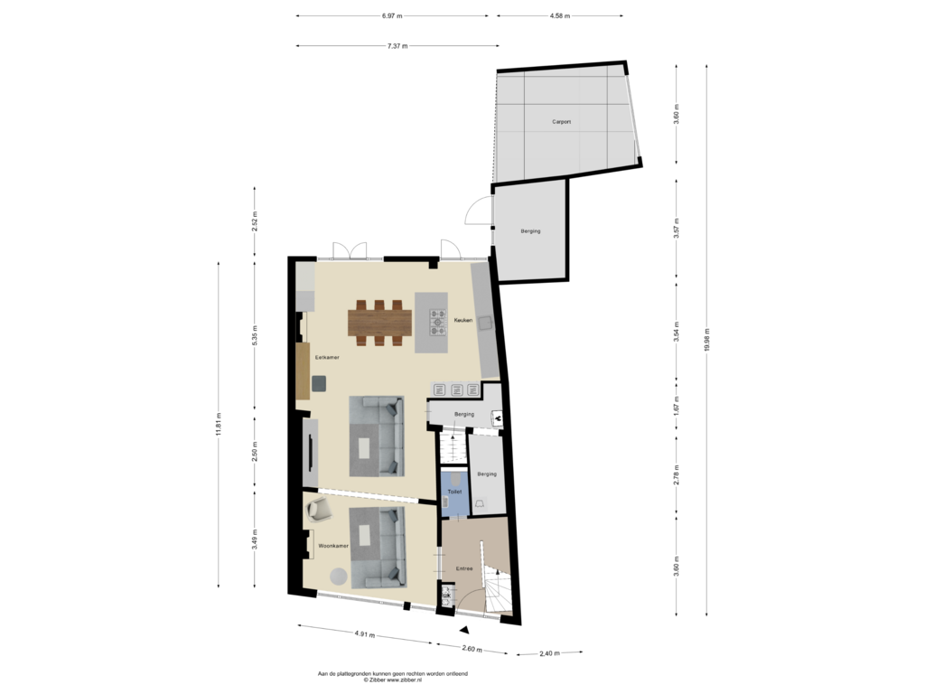 View floorplan of Begane Grond of Minderbroederstraat 4