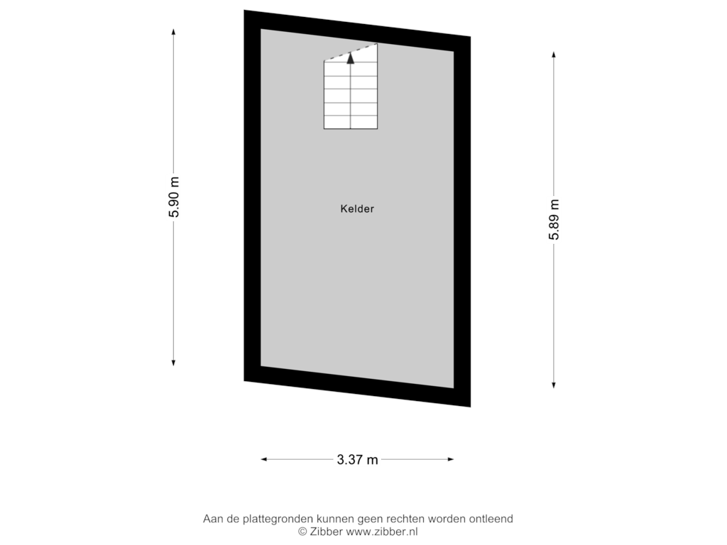 View floorplan of Kelder of Minderbroederstraat 4