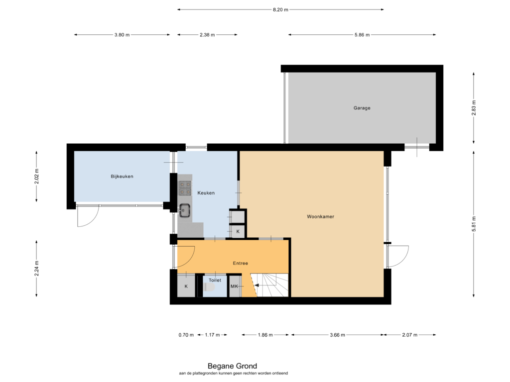 View floorplan of Begane Grond of Seringenlaan 19