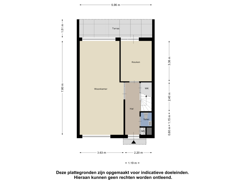 Bekijk plattegrond van Begane Grond van Haringvlietstraat 15