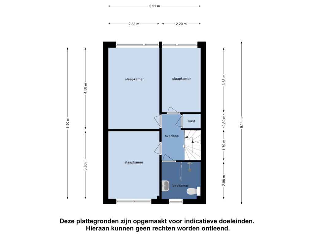 View floorplan of Eerste Verdieping of Neptunuslaan 58