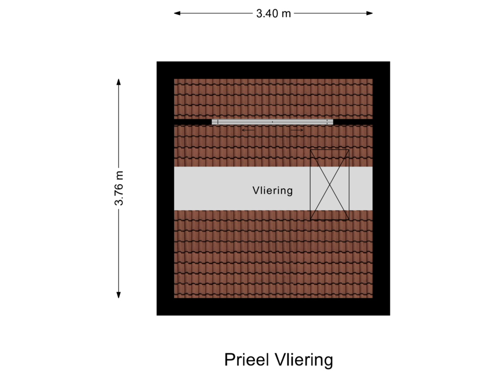 Bekijk plattegrond van Prieel Vliering van Roosendaalseweg 24