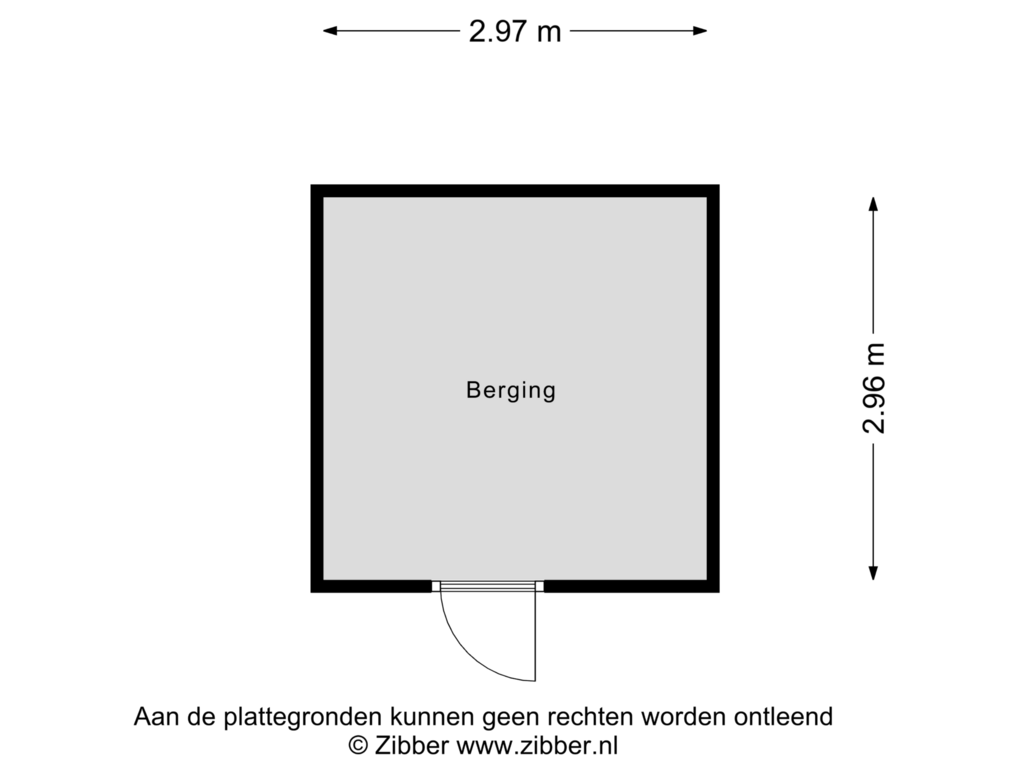 Bekijk plattegrond van Berging van Laan van Bovenduist 89