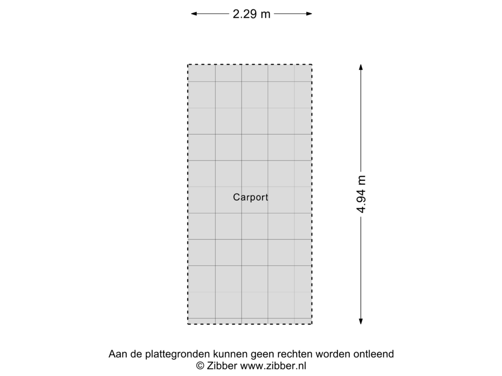 Bekijk plattegrond van Carport van Laan van Bovenduist 89