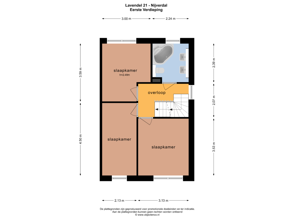 View floorplan of Eerste Verdieping of Lavendel 21