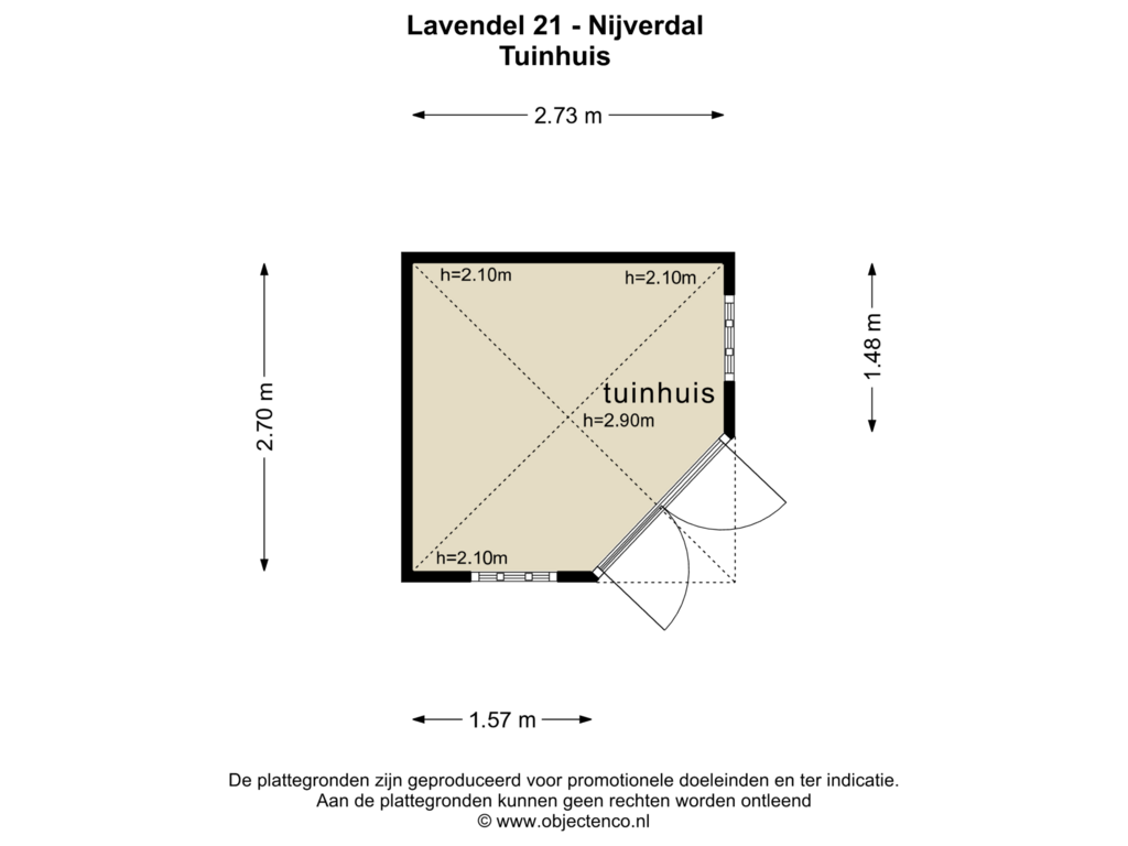 View floorplan of Tuinhuis of Lavendel 21