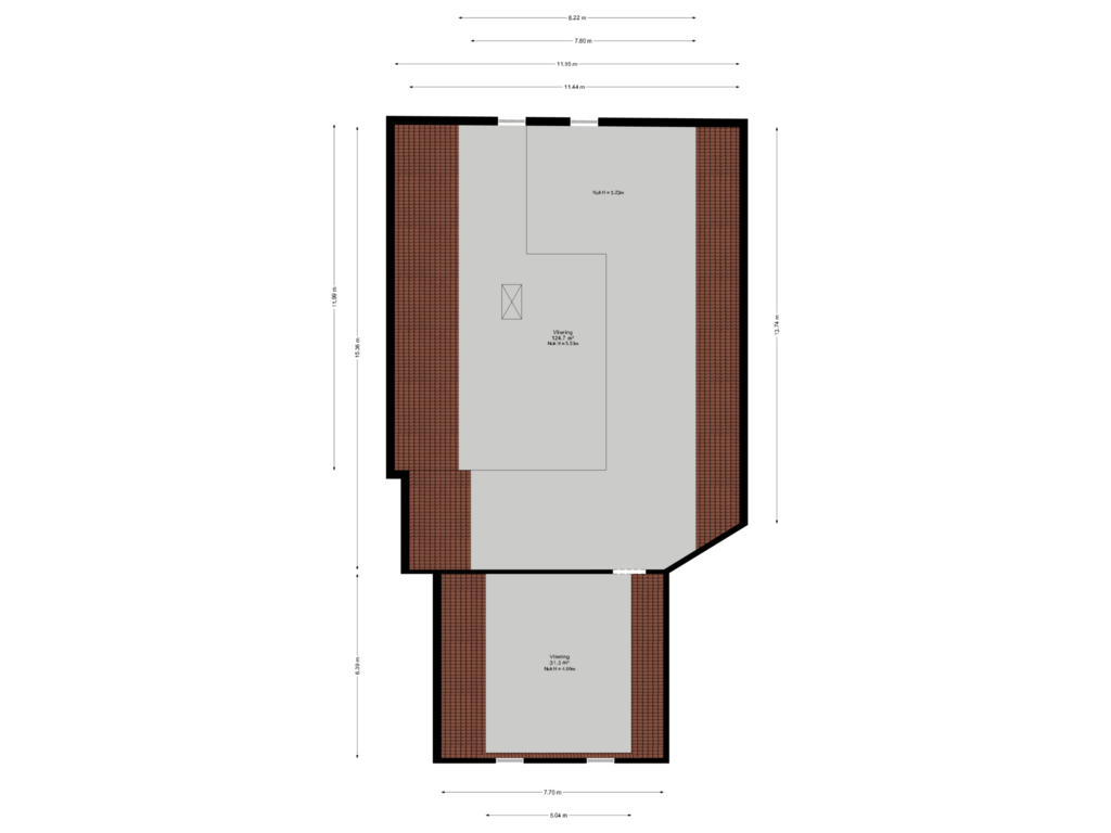 View floorplan of Eerste verdieping of Gieterstraat 43