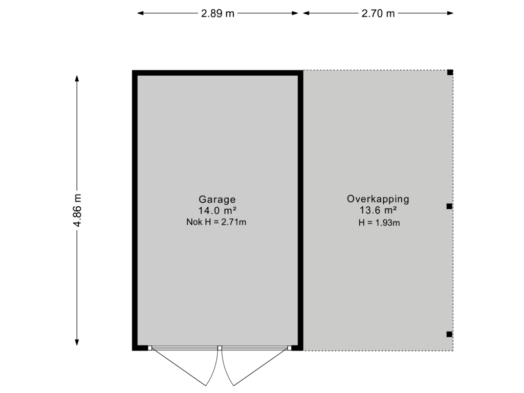 View floorplan of Garage of Gieterstraat 43