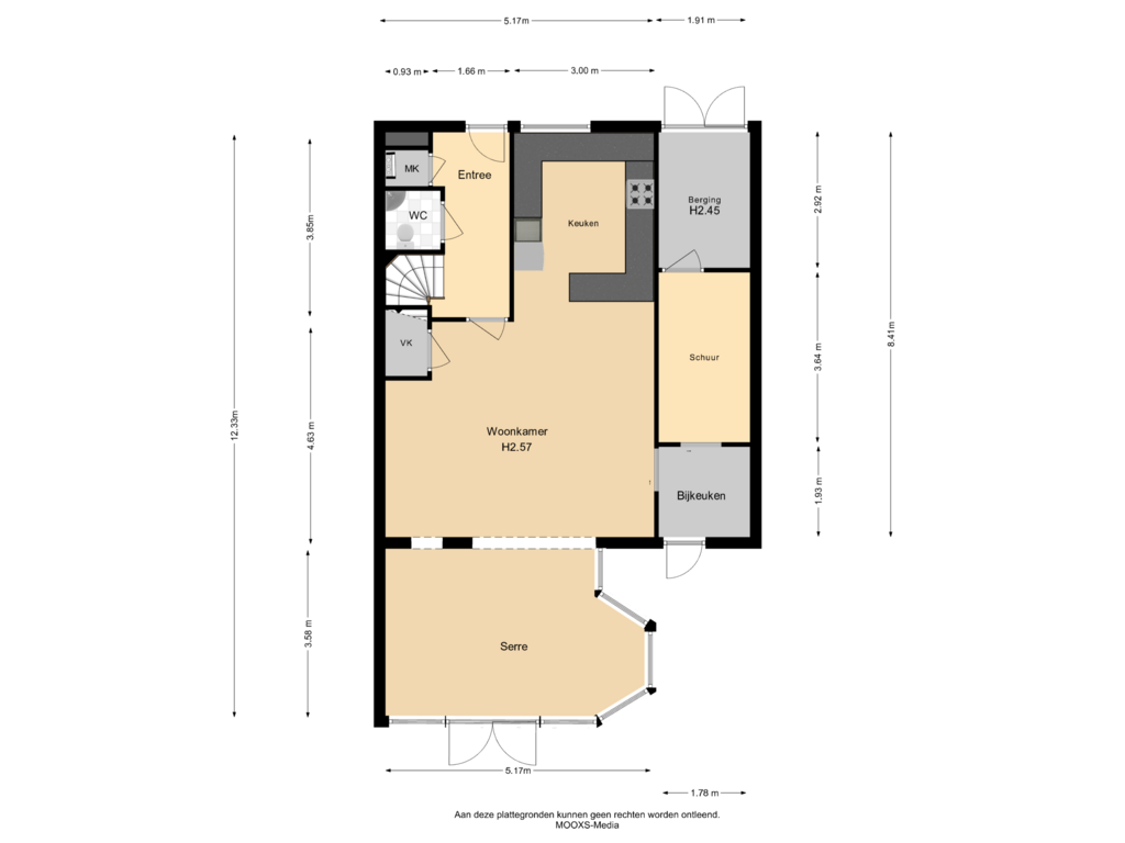 Bekijk plattegrond van Begane grond van John F. Kennedystraat 61