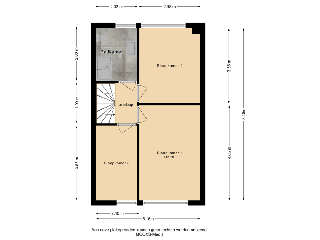 Bekijk plattegrond van Eerste etage van John F. Kennedystraat 61