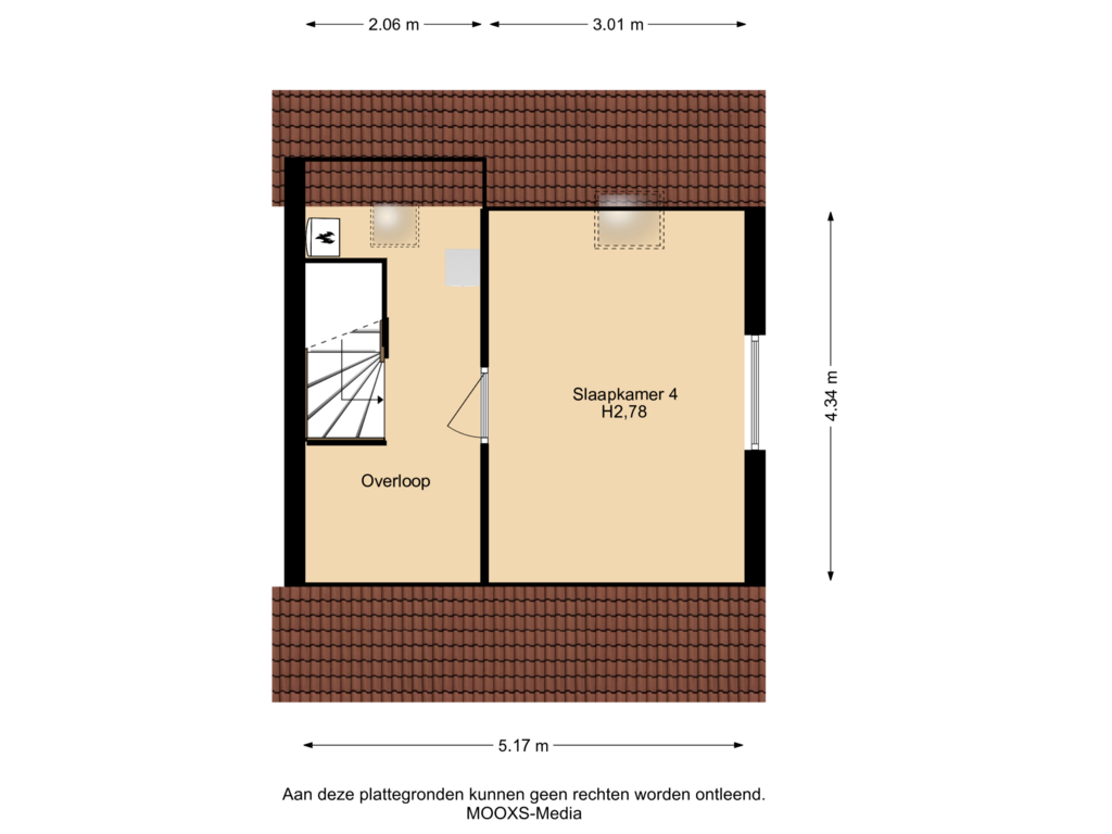 Bekijk plattegrond van Tweede etage van John F. Kennedystraat 61