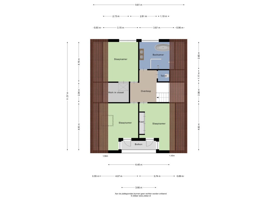 Bekijk plattegrond van Eerste Verdieping van Adam Beckersdreef 21