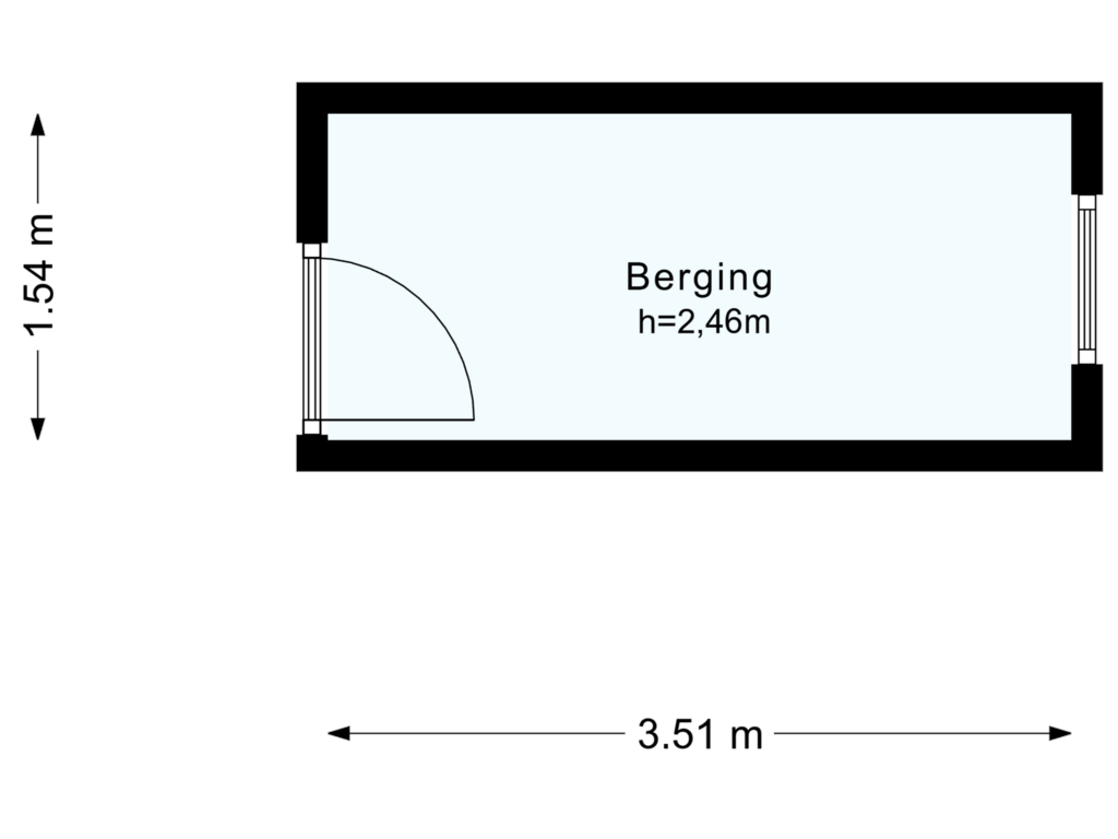 View floorplan of Berging of Burgemeester Hogguerstraat 75