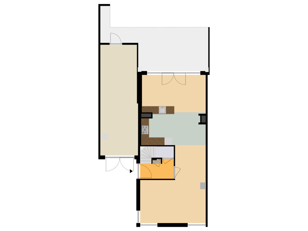 Bekijk plattegrond van BEGANE GROND van Ganzerikstraat 11